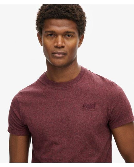 Superdry Red & Co Organic Cotton Essential Logo T-shirt for men