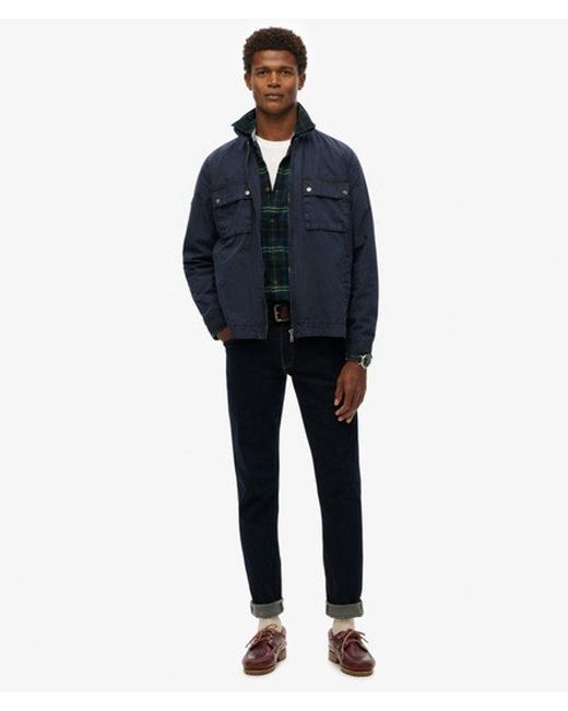 Superdry Blue Essentials Zip Through Jacket for men