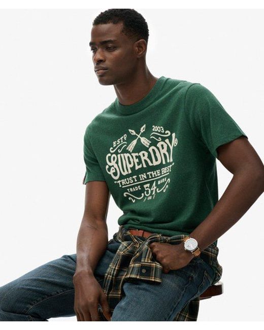 Superdry Green & Co Outdoor Flock Relaxed T-shirt for men