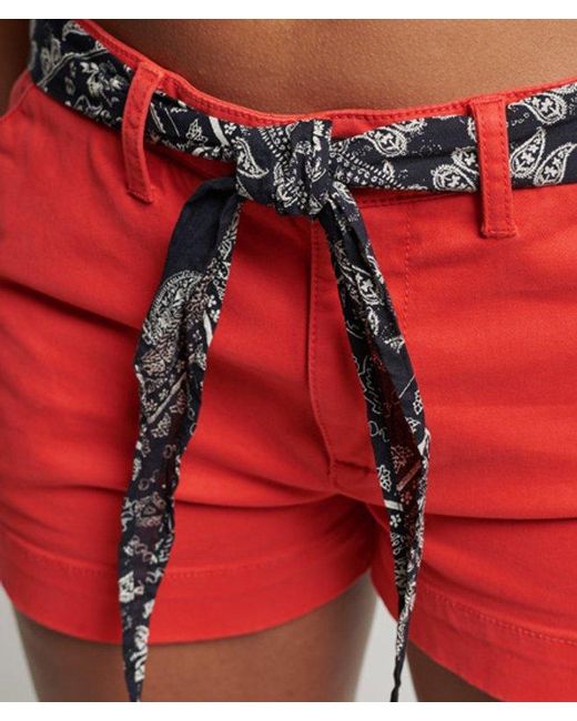 Superdry Red Chino Hot Shorts