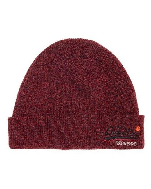 Superdry Red Label Beanie Alabama Grit for men