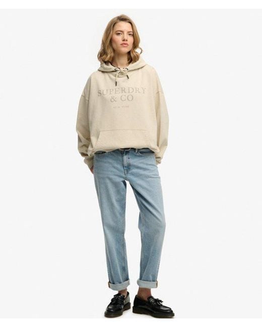 Superdry Natural & Co Luxe Casual Relaxed Hoodie