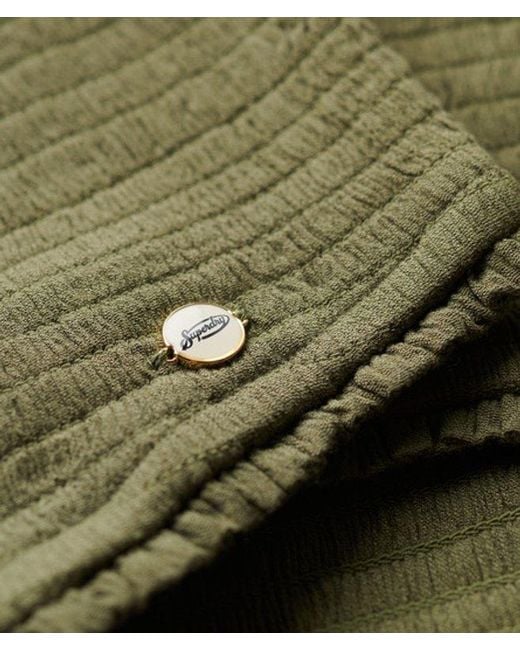 Superdry Green & Co Smocked Bandeau Top