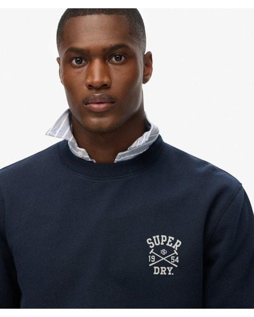 Superdry Blue & Co Athletic Club Crew Sweatshirt for men
