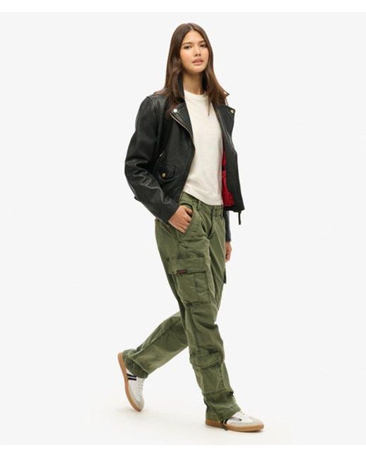 Superdry Green & Co Low Rise Straight Cargo Pants