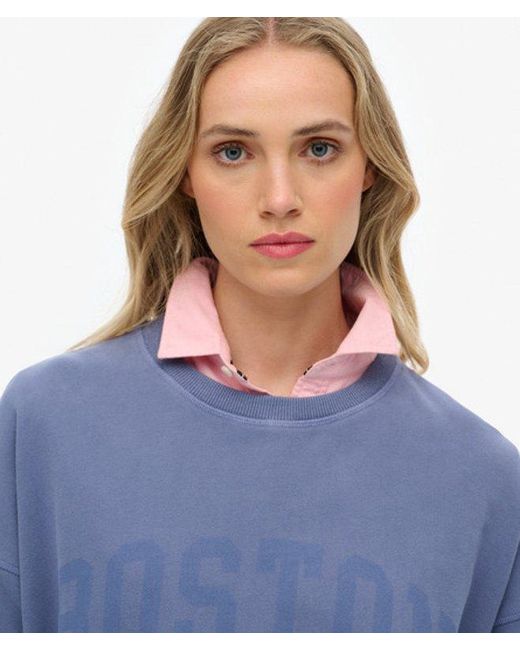 Superdry Blue & Co Athletic Essentials Relaxed Crew Sweatshirt