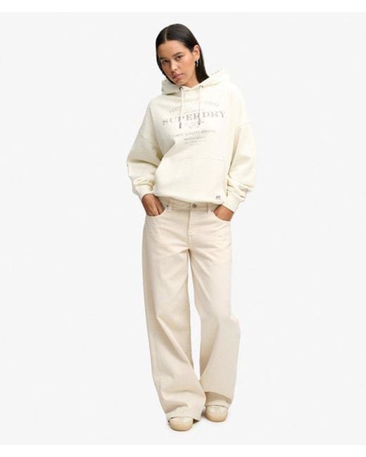 Superdry Natural & Co Luxe Casual Relaxed Hoodie