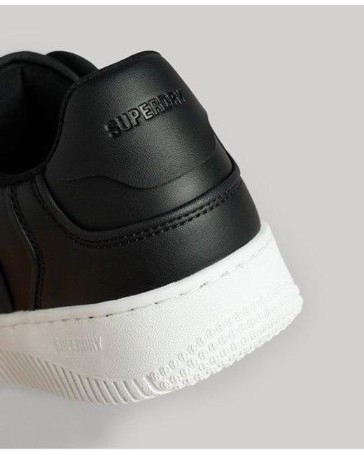 Superdry Metallic Chunky Vegan Basket Trainers Black