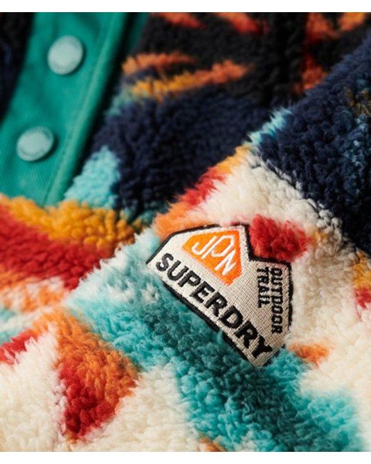 Superdry Brown & Co Super Soft Printed Teddy Fleece