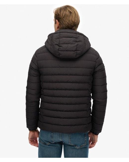 Superdry Black & Co Hooded Fuji Padded Jacket for men