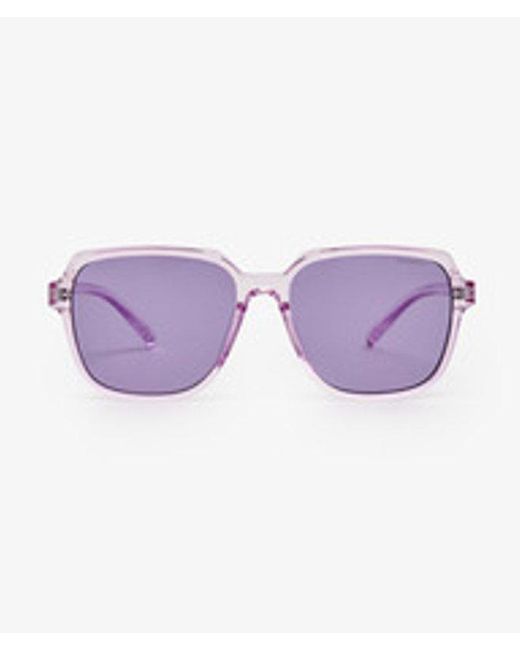 Superdry Purple & Co Oversized Square Sunglasses