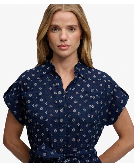 Superdry Blue & Co Belted Utility Playsuit