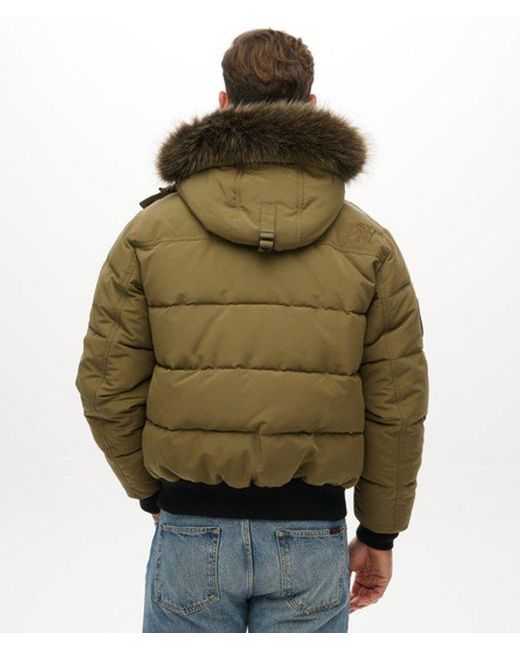 Superdry Green & Co Everest Hooded Puffer Bomber Jacket for men