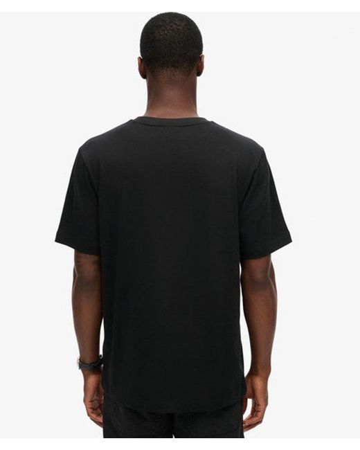 Superdry Black & Co Micro Logo Graphic Loose T-shirt for men
