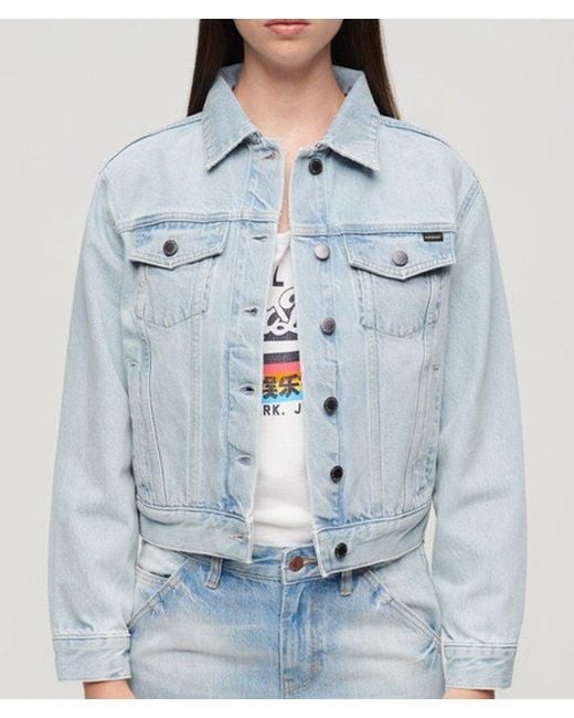 Superdry Gray & Co Embroidered Denim Trucker Jacket