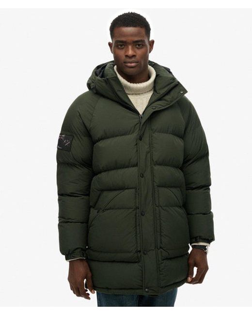Superdry Green & Co Xpd Long Baffle Parka Jacket for men