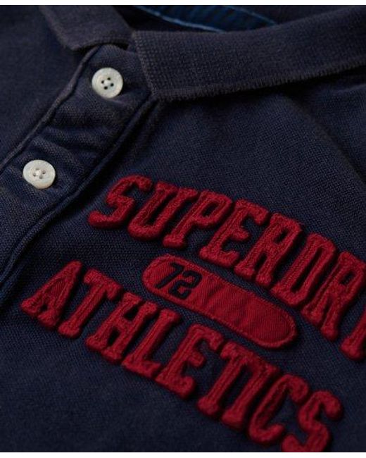 Superdry Vintage Athletic Polo Shirt in het Blue voor heren