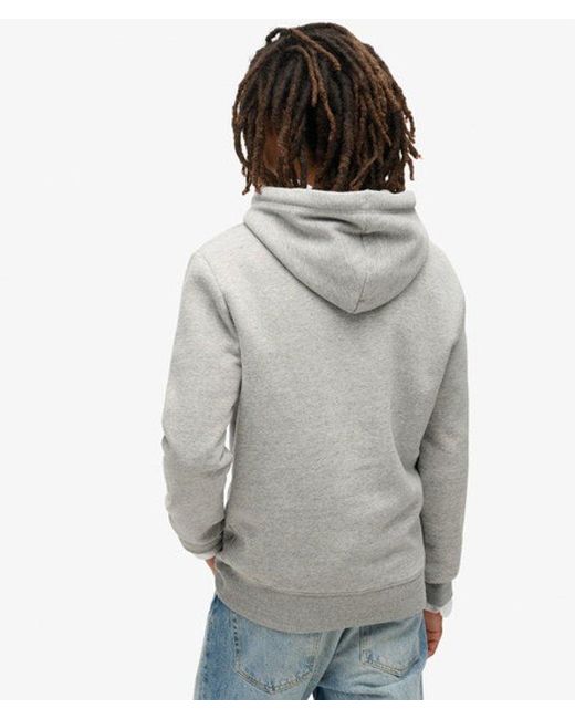 Sweat à capuche classique vintage logo Superdry pour homme en coloris Gray
