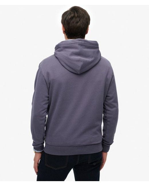 Superdry Blue & Co Athletic Essentials Hoodie for men