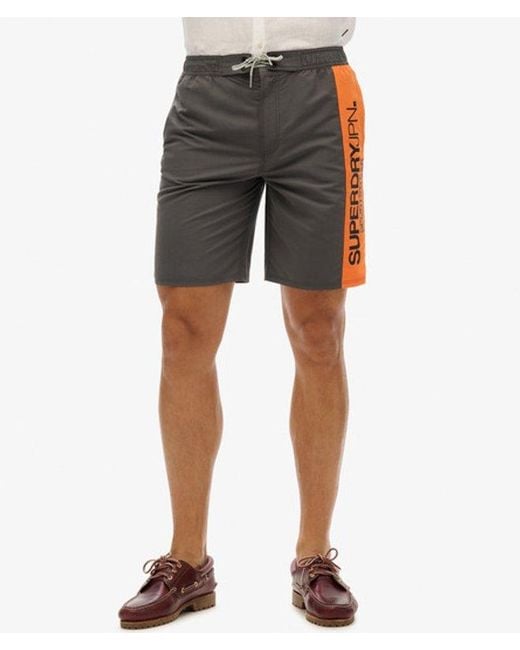 Superdry White & Co Sportswear Logo 19 Inch Recycled Boardshorts for men