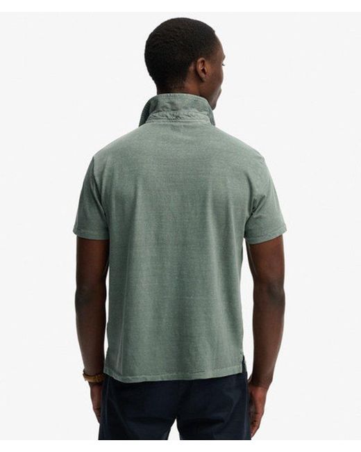 Superdry Green & Co Classic Cotton Linen Polo Shirt for men