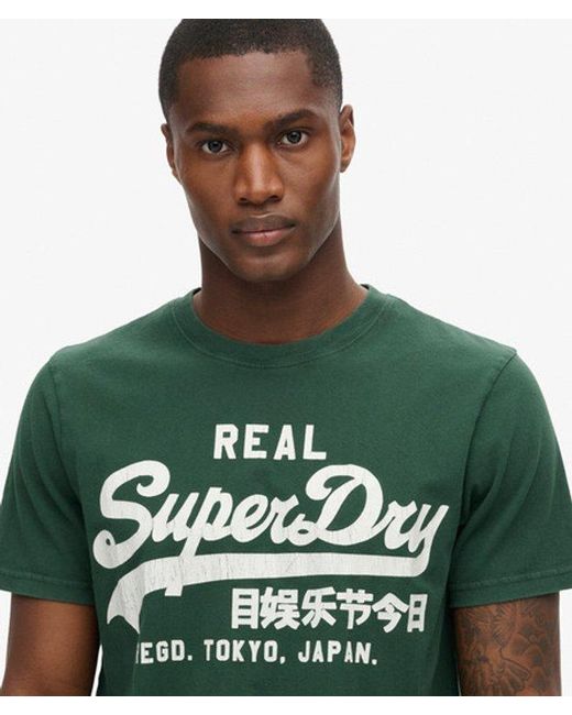 Superdry Green & Co Vintage Logo Graphic T-shirt for men