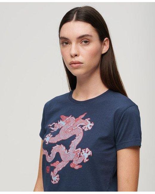 Superdry Blue X Komodo Dragon Slim T-shirt