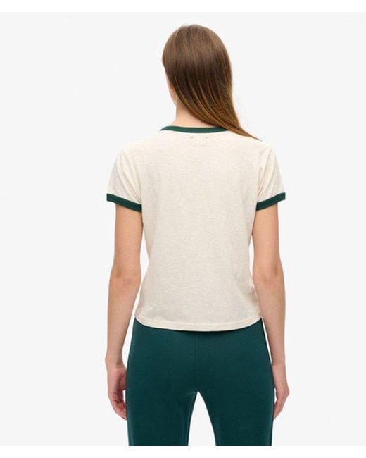 Superdry White & Co Athletic Essentials Ringer Fitted T-shirt