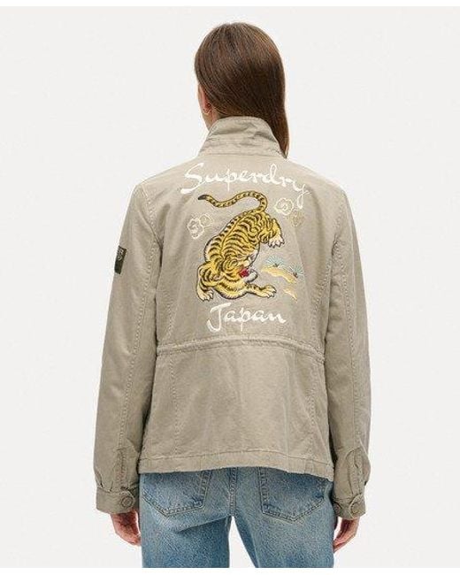 Superdry Natural Embroidered M65 Military Jacket