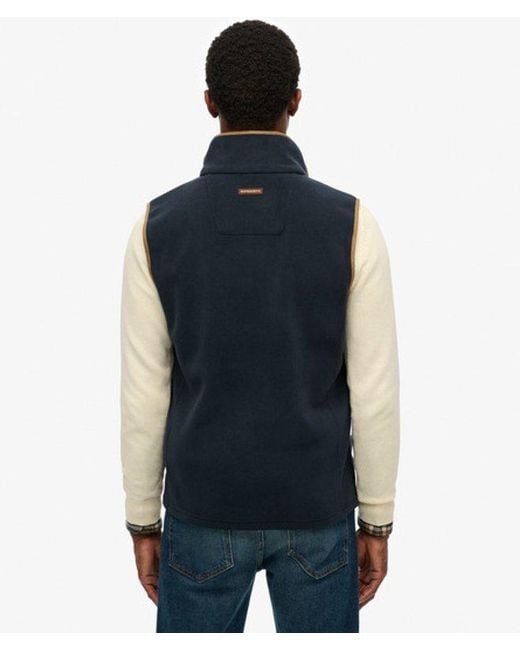 Homme Gilet En Polaire Estate Taille Superdry pour homme en coloris Blue