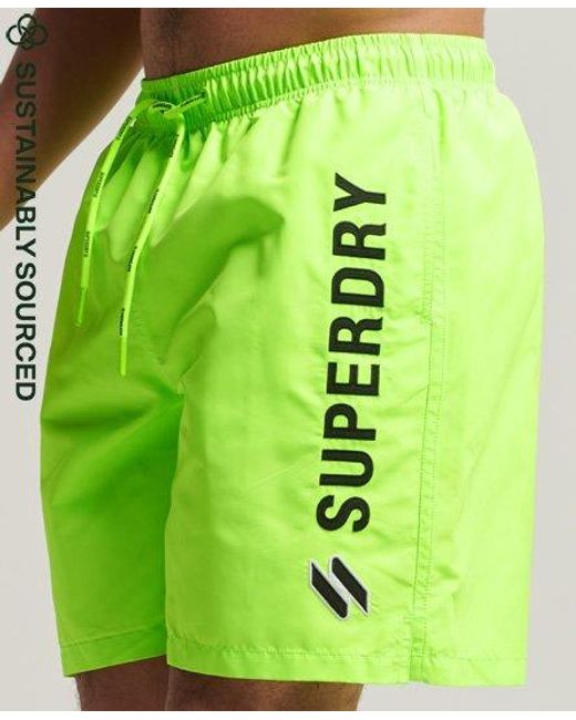 Superdry Code Applique 19 Inch Swim Shorts in Green for Men | Lyst