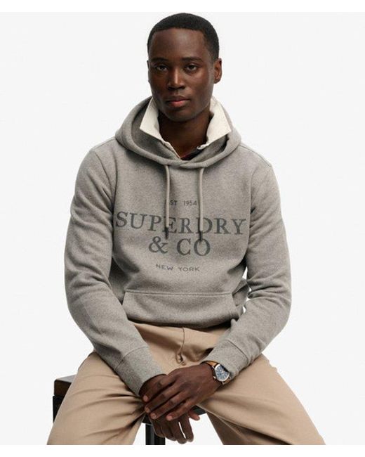 Superdry Gray & Co 1954 Company Relaxed Hoodie for men