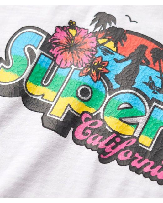 Superdry White & Co Cali Sticker Fitted T-shirt