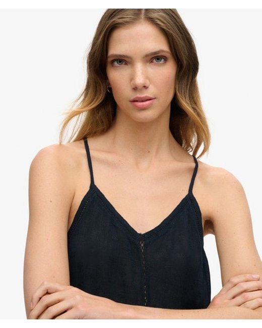 Superdry Blue & Co Ladder Trim Cami Top