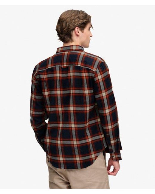 Superdry Black & Co Long Sleeve Cotton Lumberjack Shirt for men