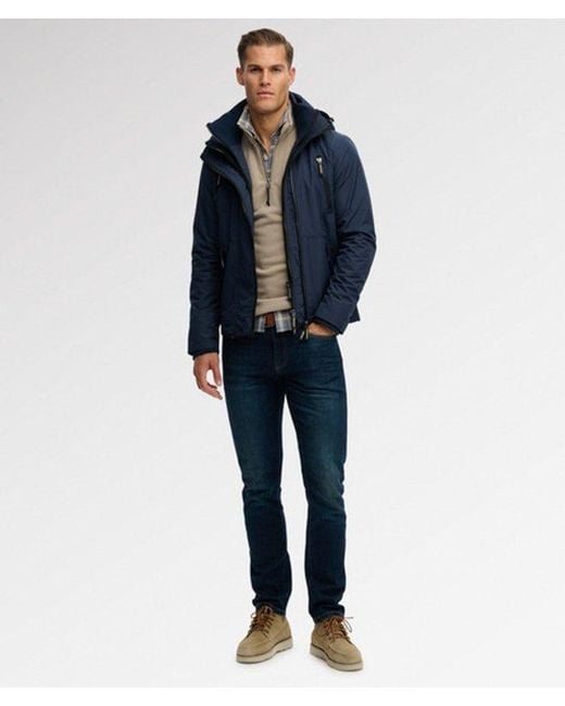 Superdry Blue & Co Hooded Mountain Windbreaker Jacket for men