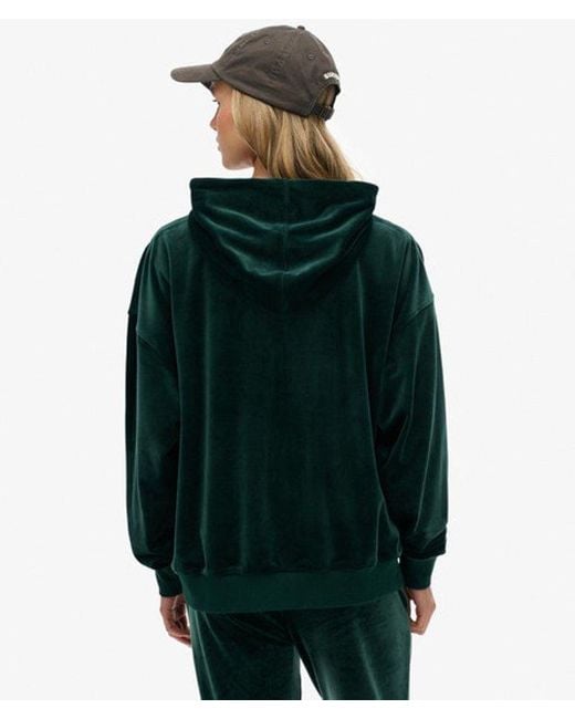 Superdry Green & Co Country Club Velour Zip Hoodie