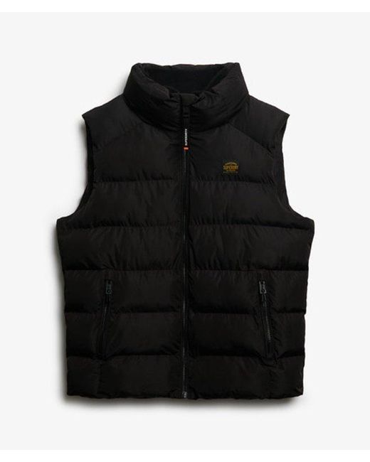 Superdry Black & Co Sports Puffer Gilet for men
