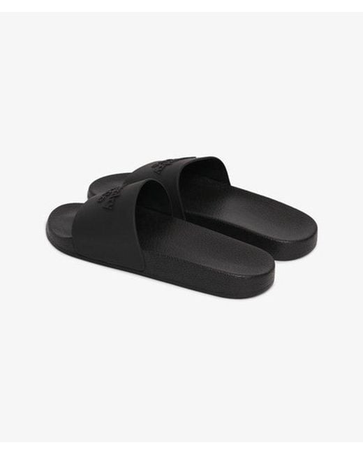 Superdry Black & Co Company Logo High Build Sliders for men