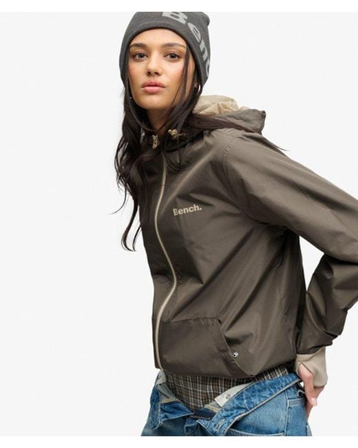 Superdry Brown Bench X & Co Bench Hooded Shell Zip Jacket