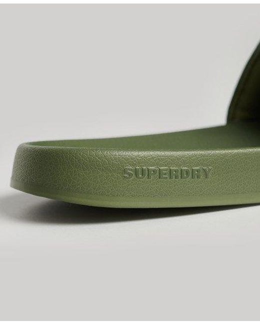 Superdry Green Vegan Core Pool Sliders for men