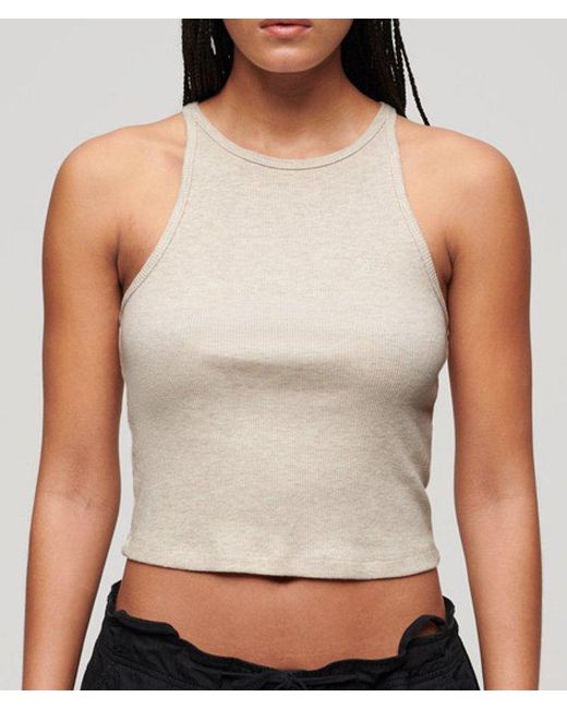 Superdry Gray & Co Essential Logo Racer Vest Top