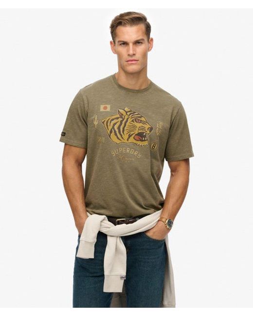 Superdry Green & Co Campaign Souvenir Loose T-shirt for men