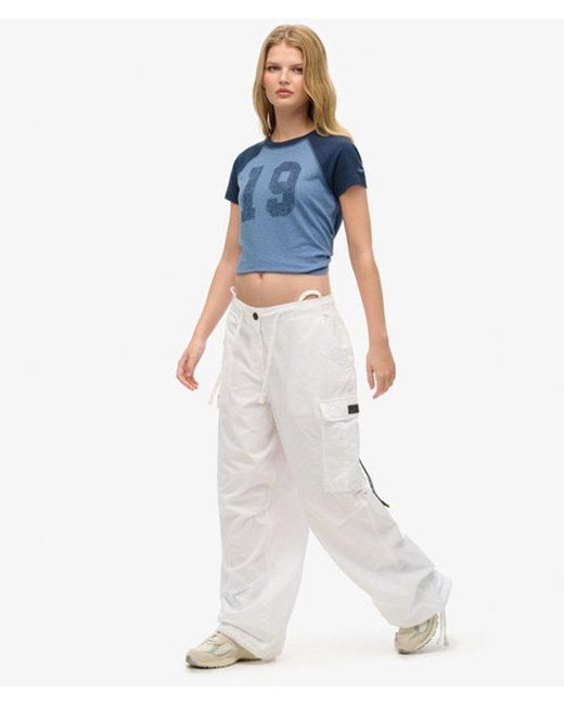 Superdry White & Co baggy Parachute Pants