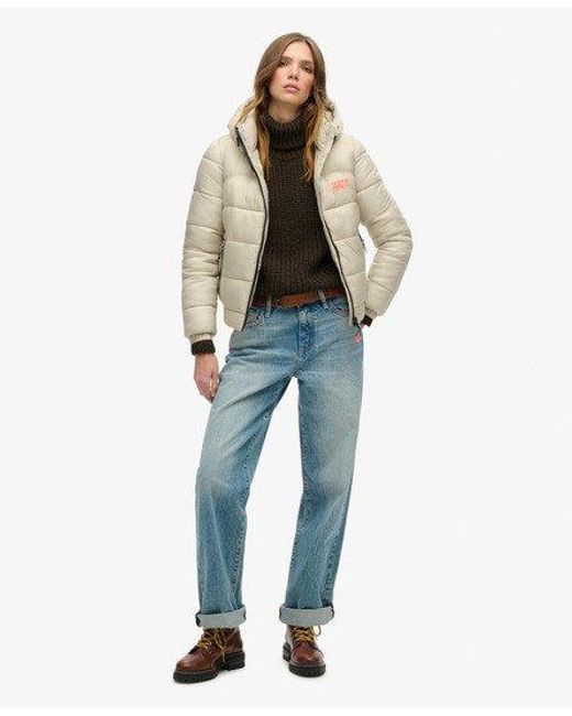 Superdry Natural Sports Puffer Bomber Jacket