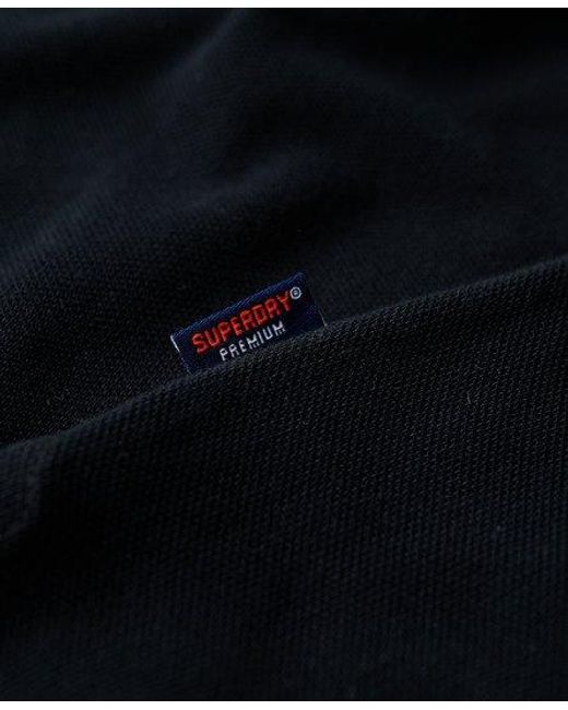 Superdry Klassiek Piqué Poloshirt in het Black voor heren