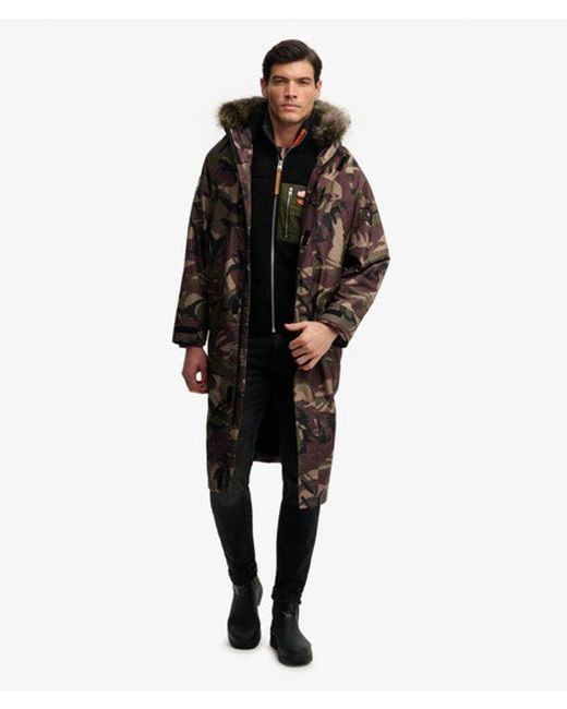 Superdry Black & Co Everest Faux Fur Waterproof & Co Robe