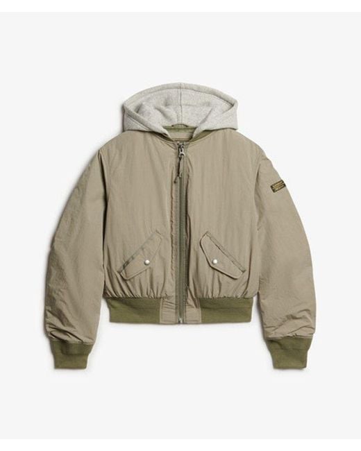 Superdry Natural & Co Hooded Ma1 Bomber Jacket