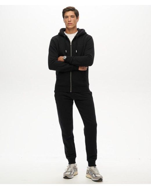 Superdry Black & Co Vintage Logo Embroidered joggers for men