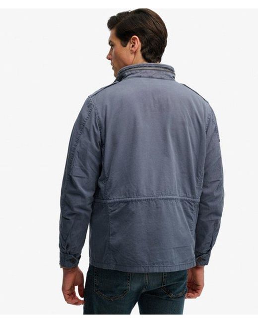 Superdry Blue Cotton M65 Jacket for men